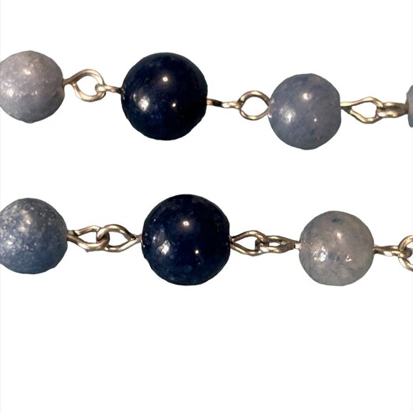 Blue Speckled St. Benedict Catholic Rosary - Picture 6 of 7